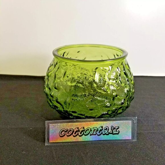 1960s Green Crinkle Small Vase E O Brody Co Cleveland, OH. USA -Pre-Owned Vtg. - Picture 1 of 2